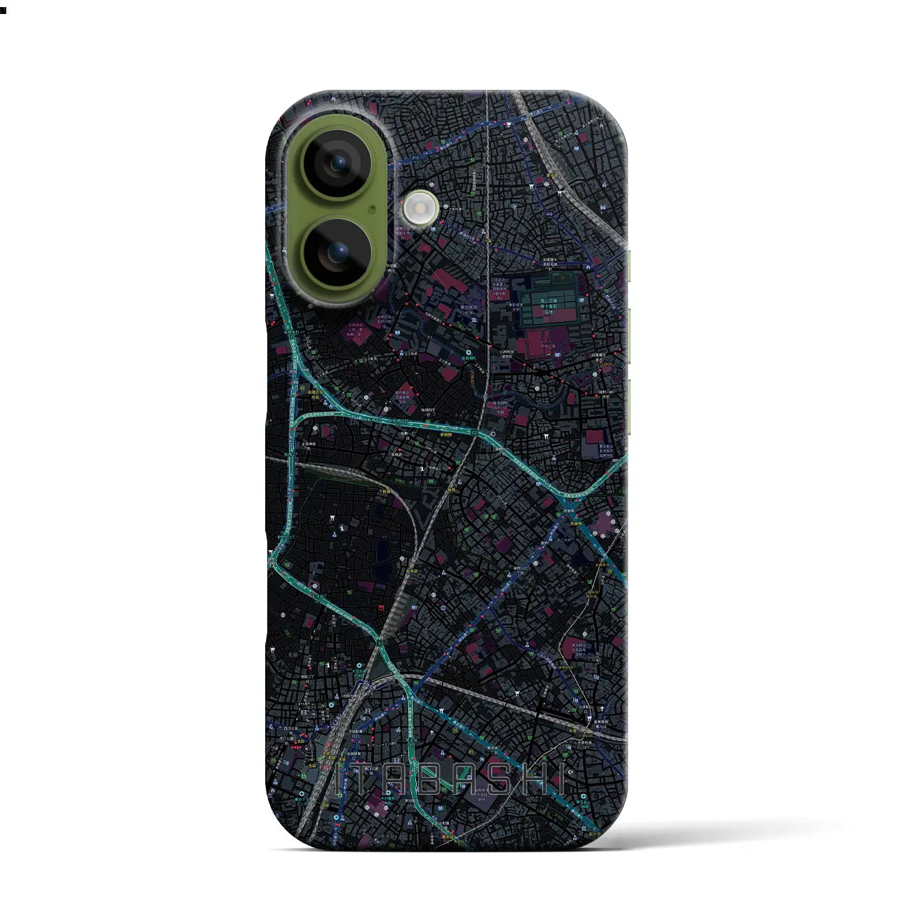 【板橋(東京都)】地図柄iPhoneケース(バックカバータイプ)