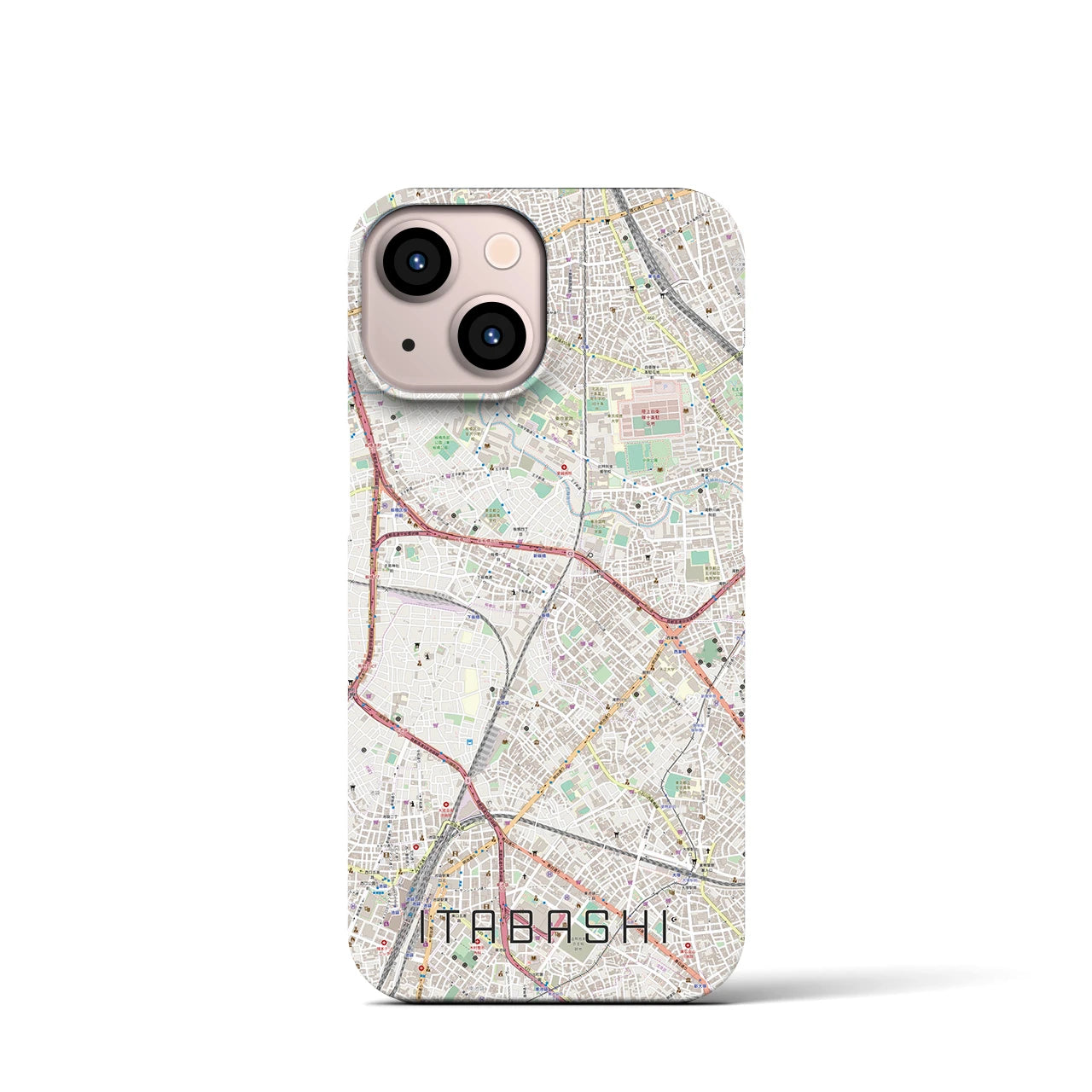 【板橋(東京都)】地図柄iPhoneケース(バックカバータイプ)