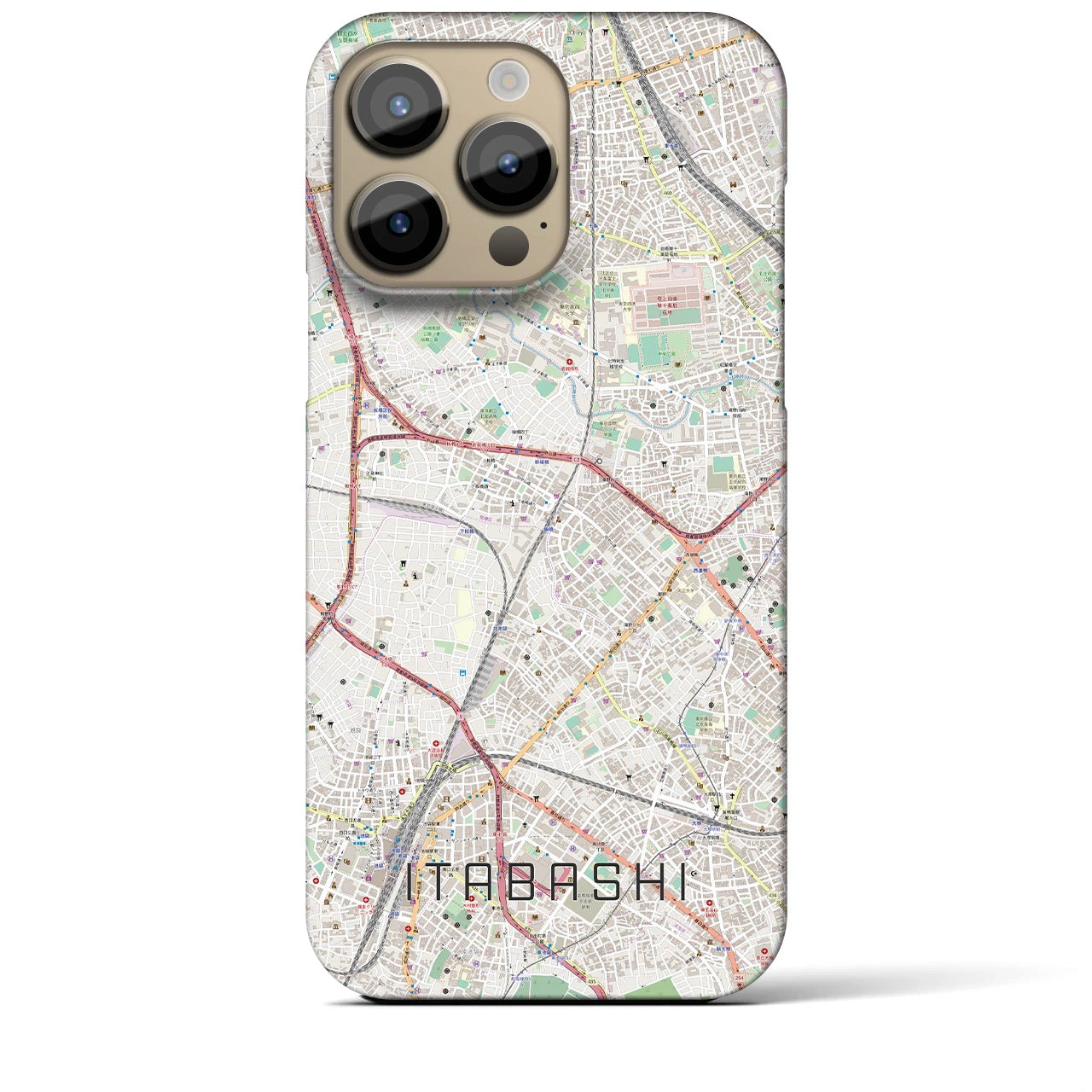 【板橋(東京都)】地図柄iPhoneケース(バックカバータイプ)