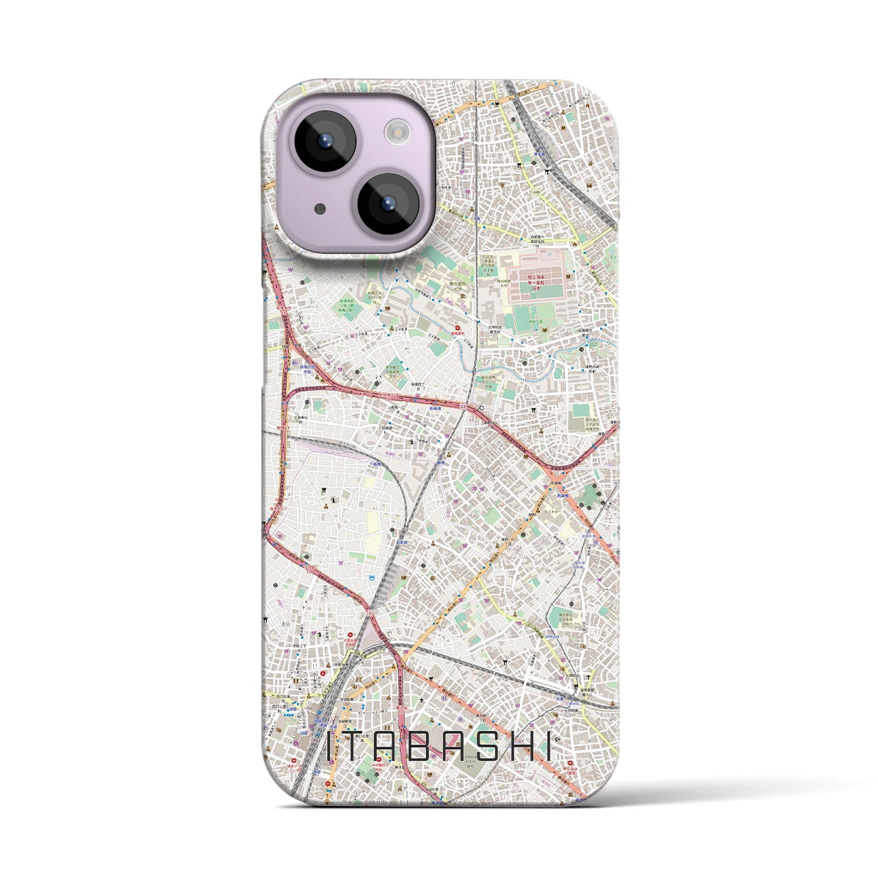 【板橋(東京都)】地図柄iPhoneケース(バックカバータイプ)