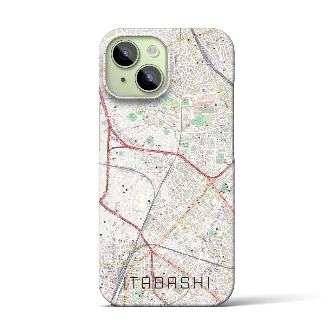 【板橋(東京都)】地図柄iPhoneケース(バックカバータイプ)