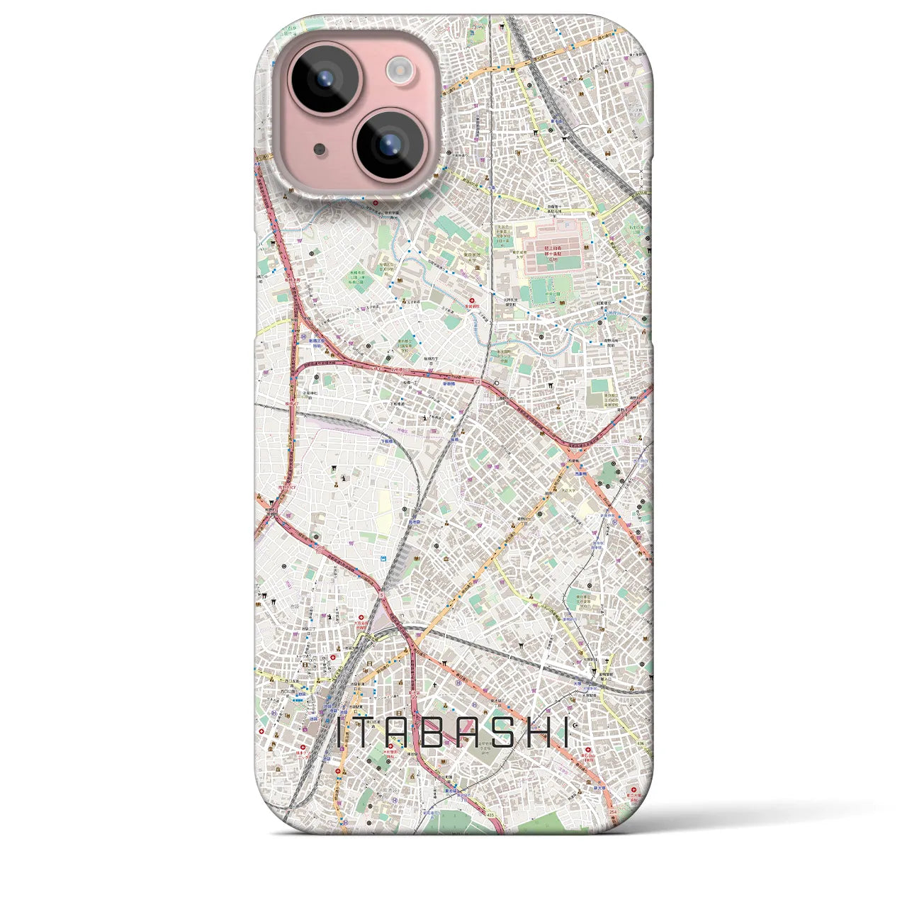 【板橋(東京都)】地図柄iPhoneケース(バックカバータイプ)