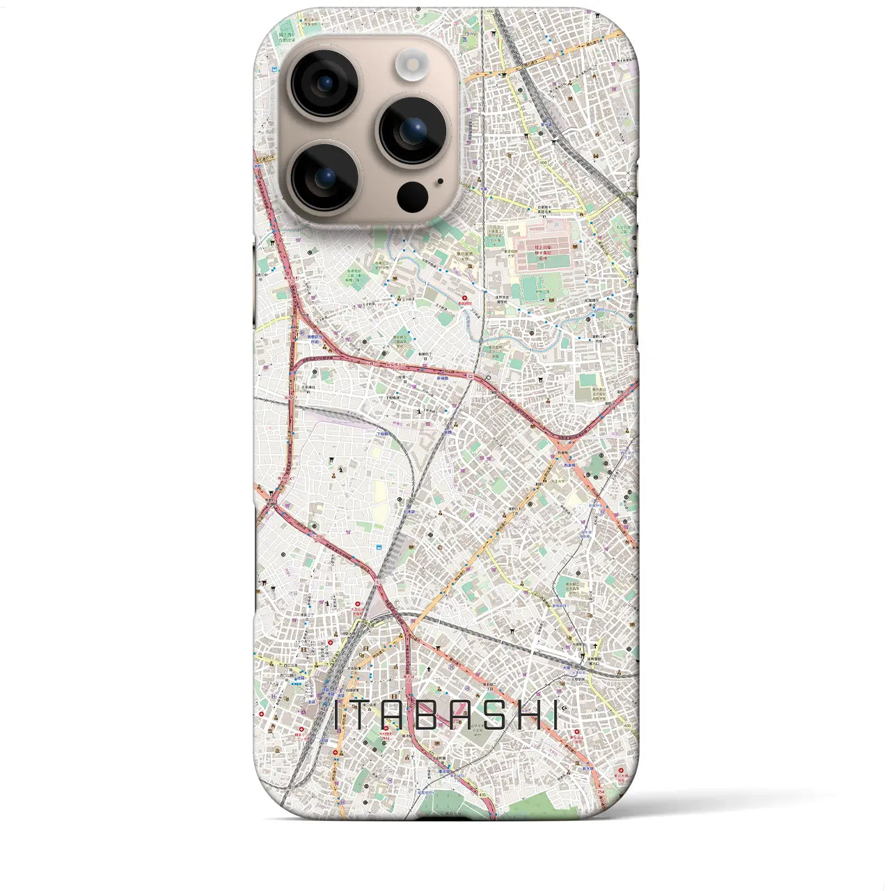 【板橋(東京都)】地図柄iPhoneケース(バックカバータイプ)
