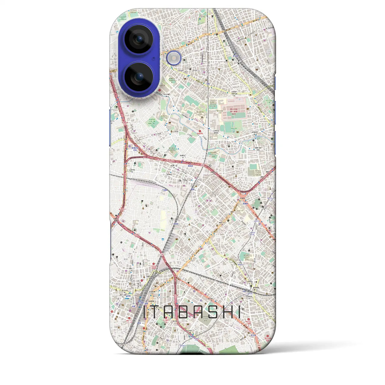 【板橋(東京都)】地図柄iPhoneケース(バックカバータイプ)ナチュラル・iPhone 16 Pro Max 用