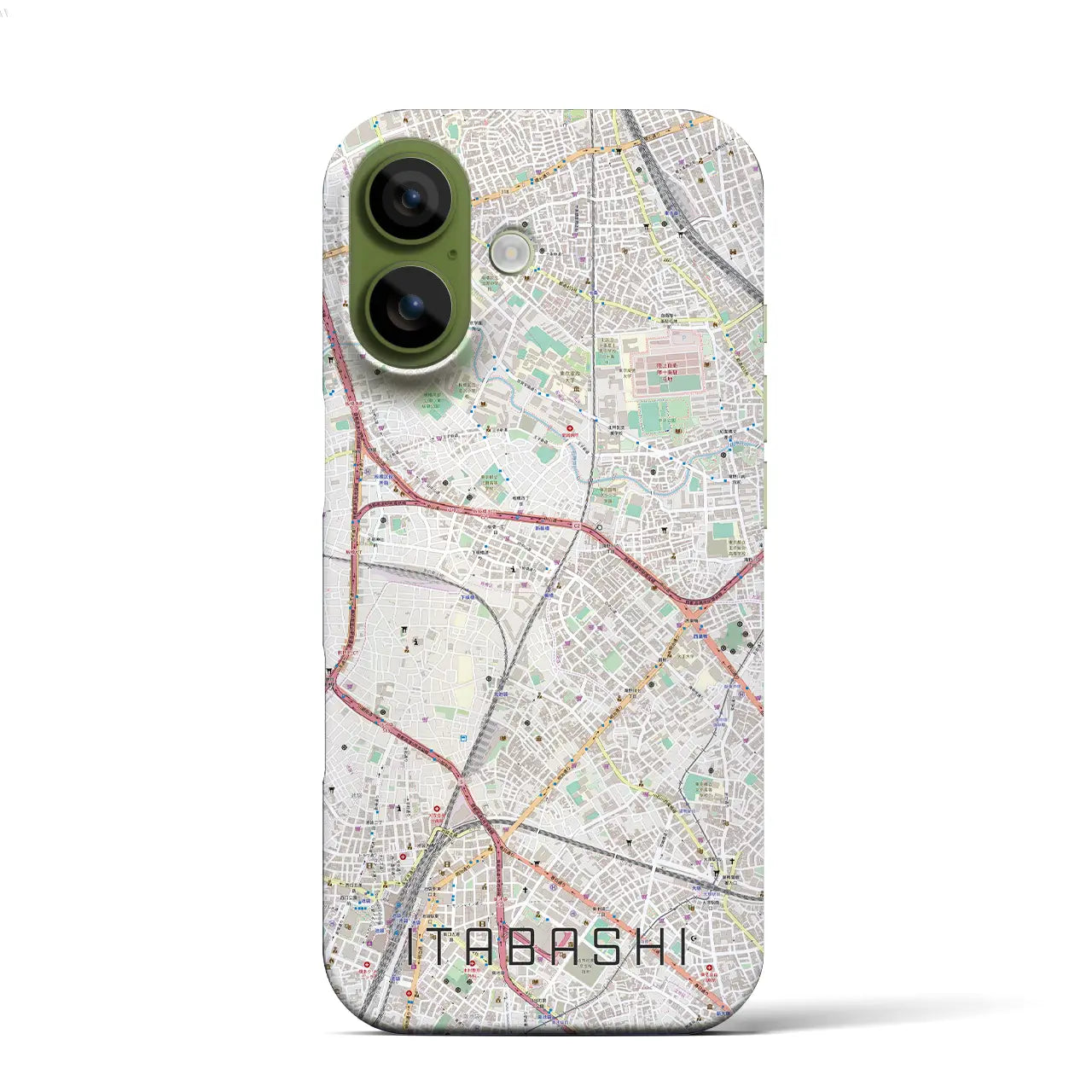 【板橋(東京都)】地図柄iPhoneケース(バックカバータイプ)