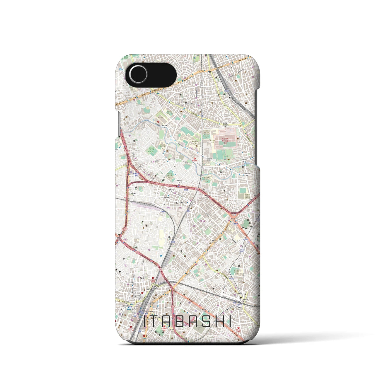 【板橋(東京都)】地図柄iPhoneケース(バックカバータイプ)