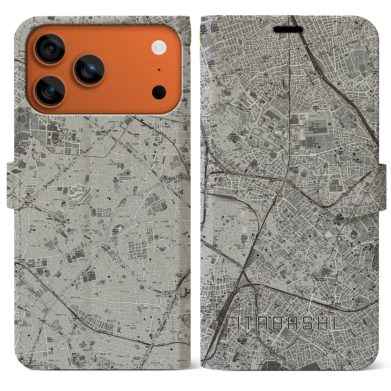 【板橋(東京都)】地図柄iPhoneケース(手帳タイプ)