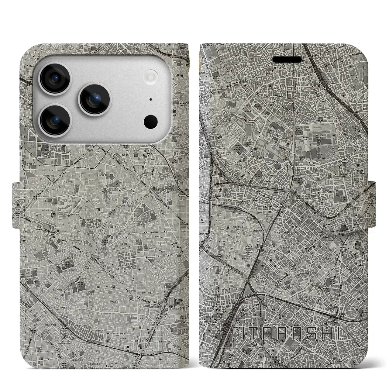 【板橋(東京都)】地図柄iPhoneケース(手帳タイプ)