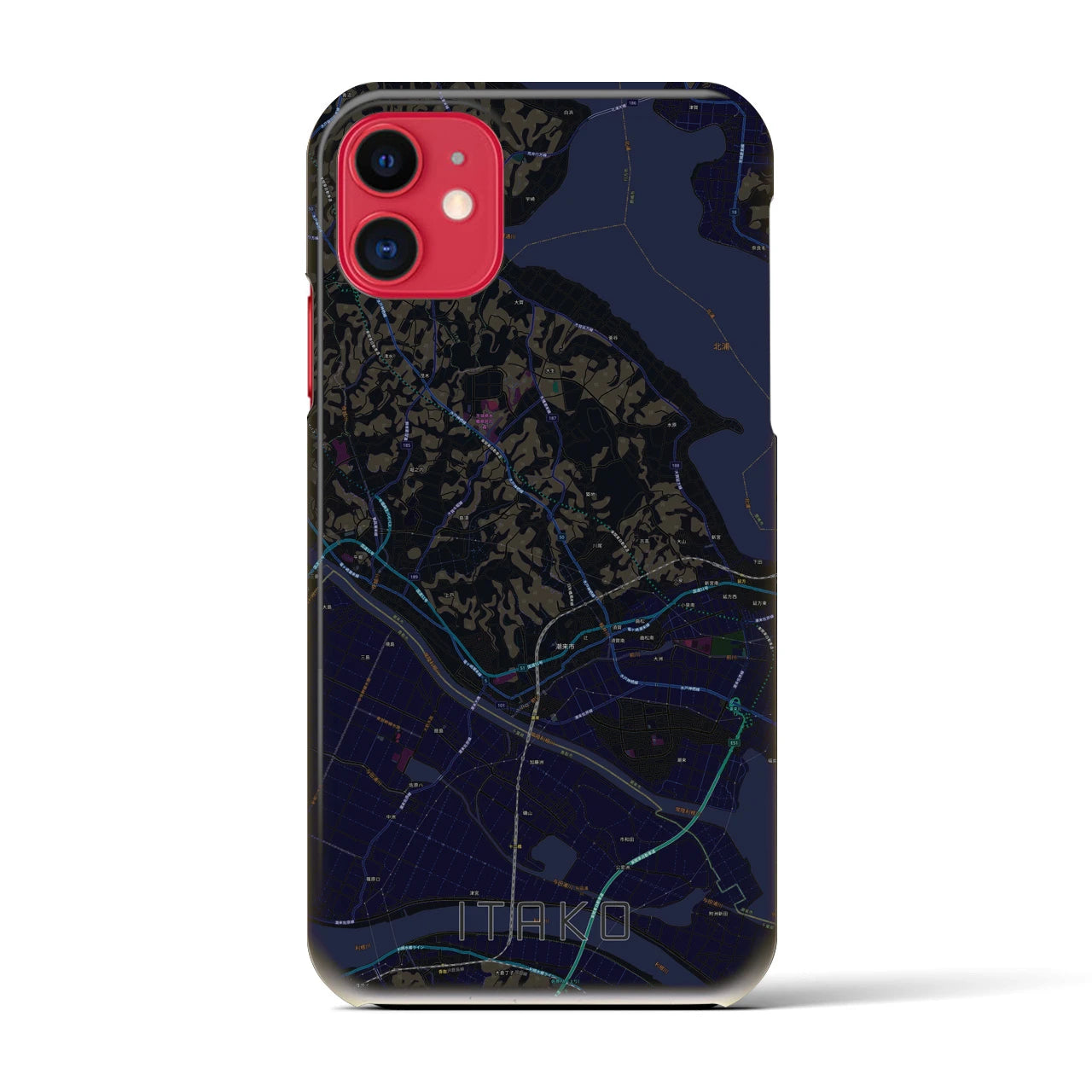 【潮来(茨城県)】地図柄iPhoneケース(バックカバータイプ)