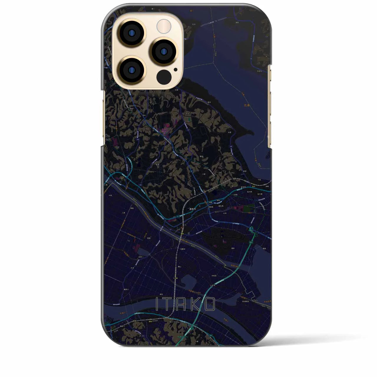 【潮来(茨城県)】地図柄iPhoneケース(バックカバータイプ)