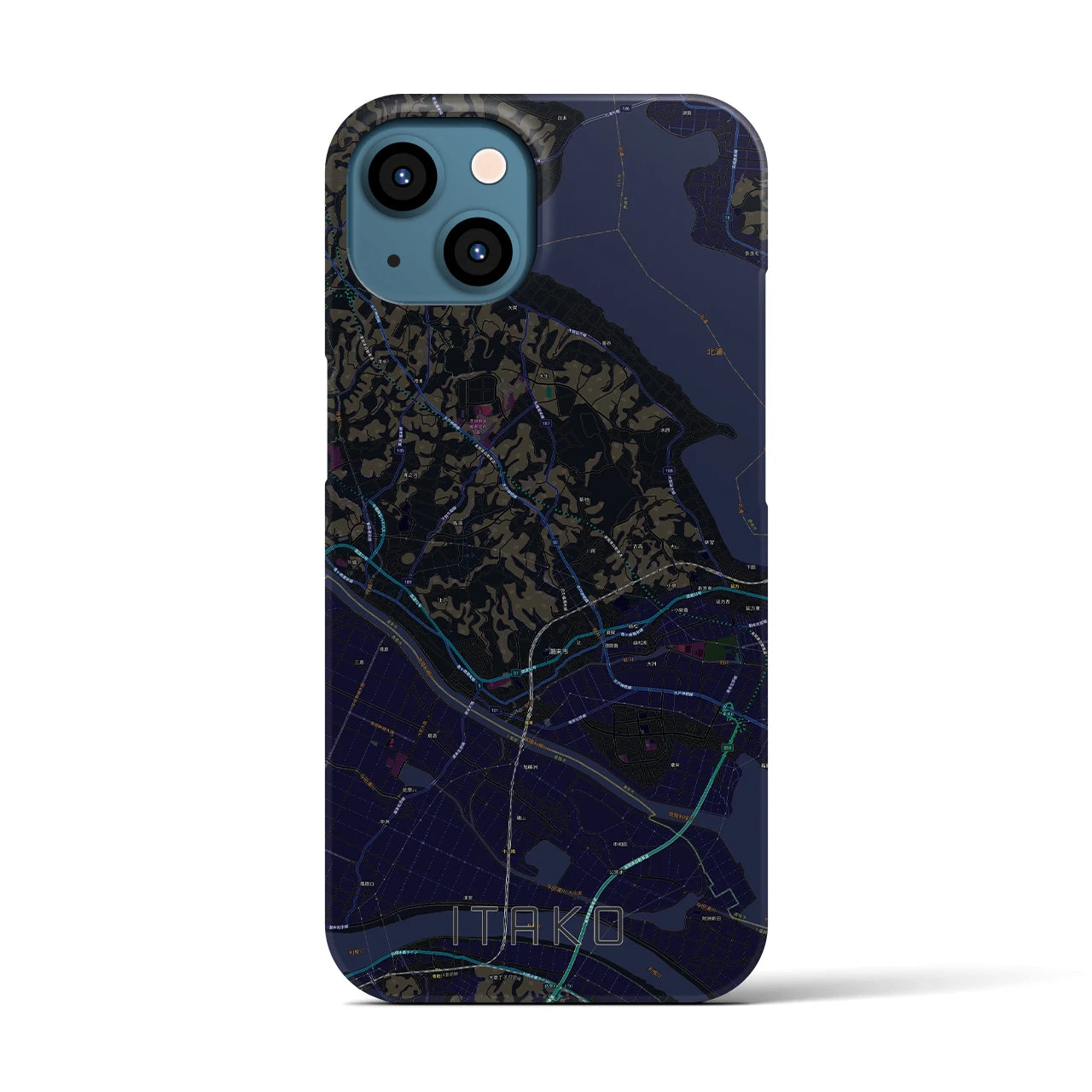 【潮来(茨城県)】地図柄iPhoneケース(バックカバータイプ)