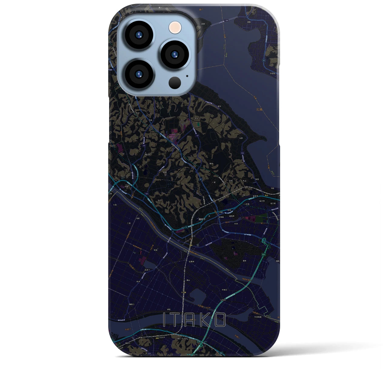 【潮来(茨城県)】地図柄iPhoneケース(バックカバータイプ)