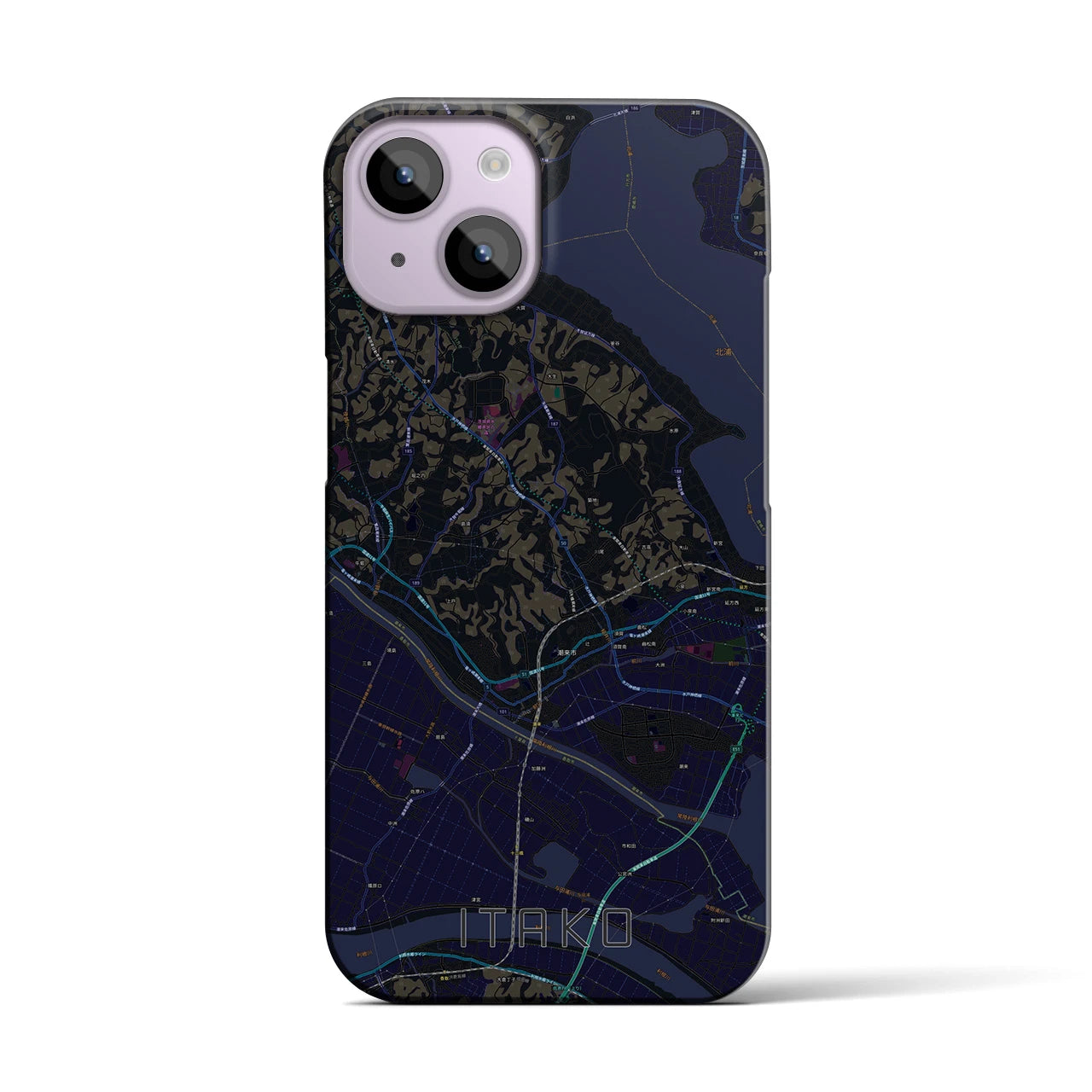 【潮来(茨城県)】地図柄iPhoneケース(バックカバータイプ)