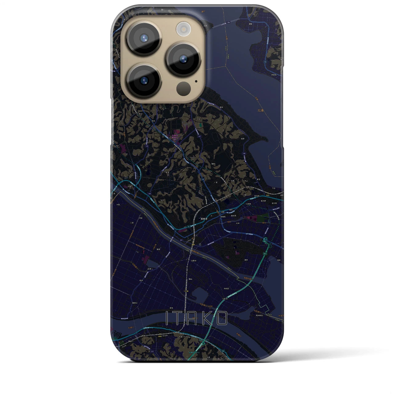 【潮来(茨城県)】地図柄iPhoneケース(バックカバータイプ)