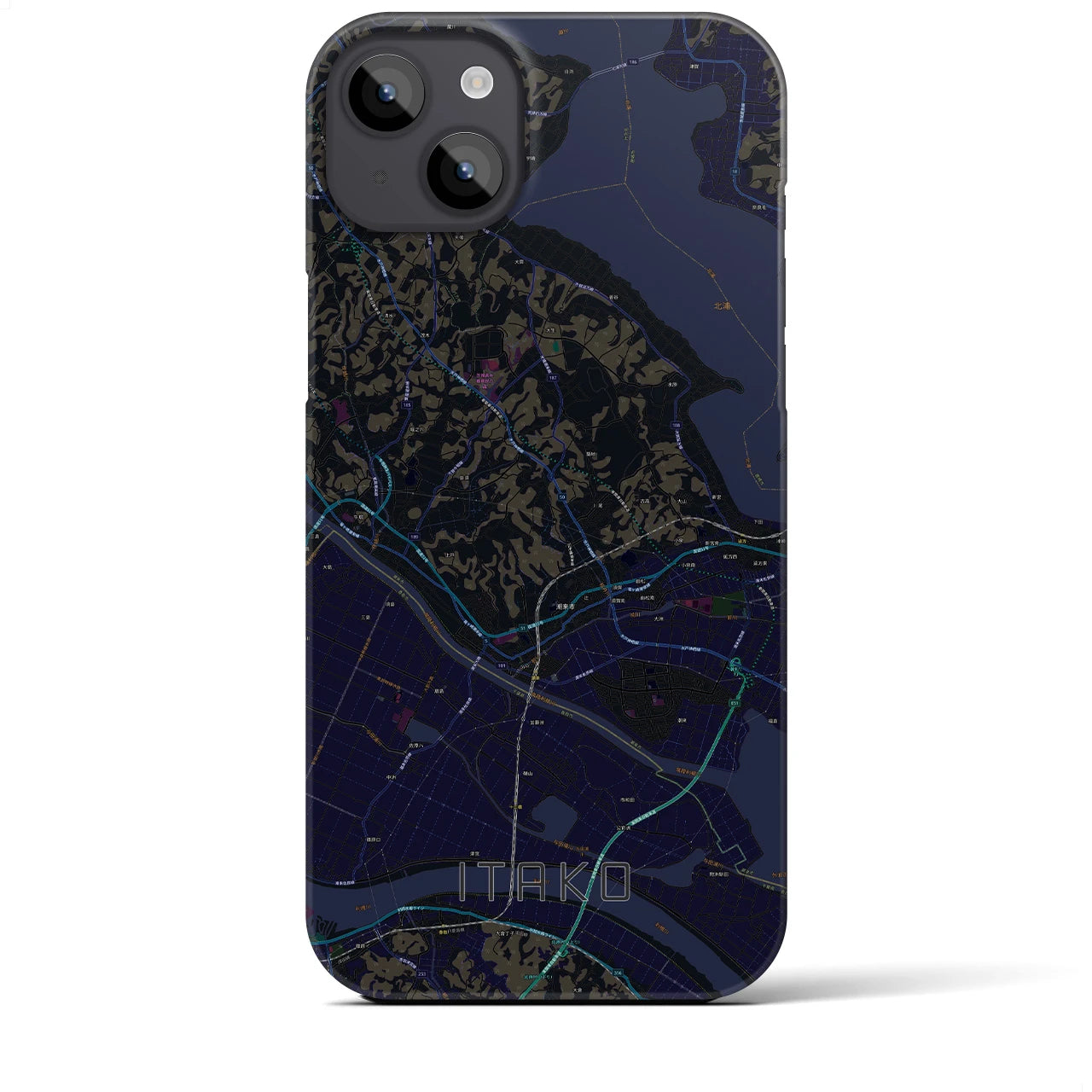 【潮来(茨城県)】地図柄iPhoneケース(バックカバータイプ)