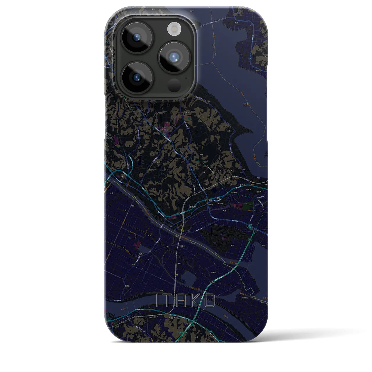 【潮来(茨城県)】地図柄iPhoneケース(バックカバータイプ)