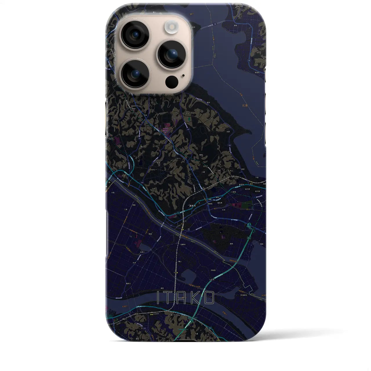 【潮来(茨城県)】地図柄iPhoneケース(バックカバータイプ)