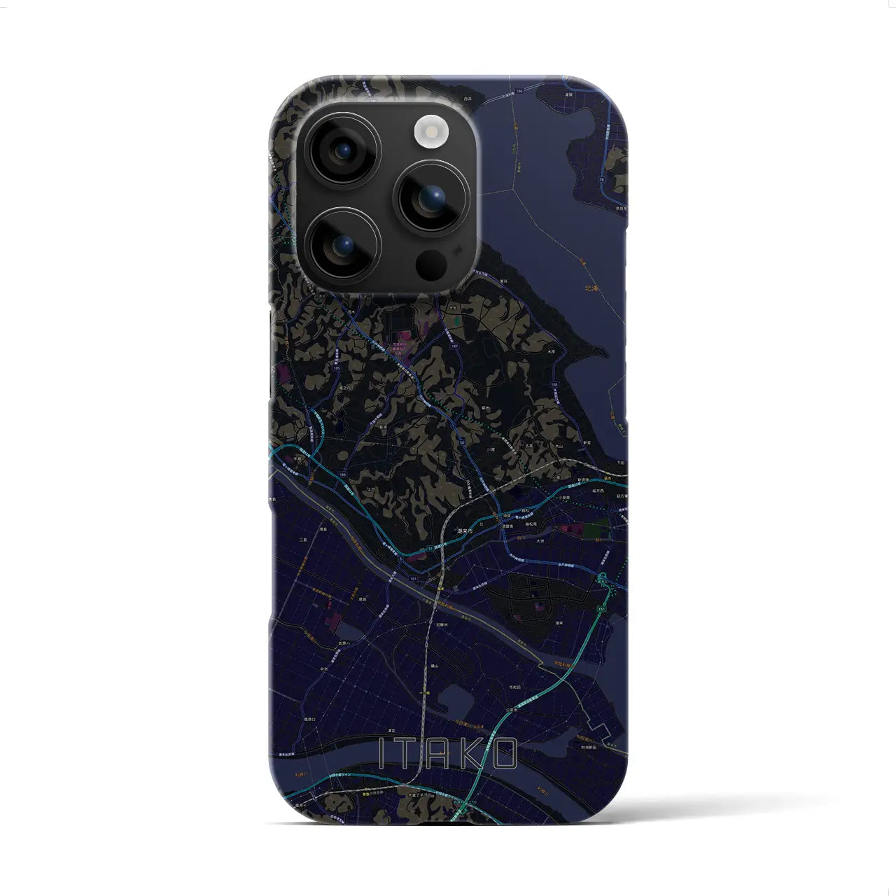 【潮来(茨城県)】地図柄iPhoneケース(バックカバータイプ)