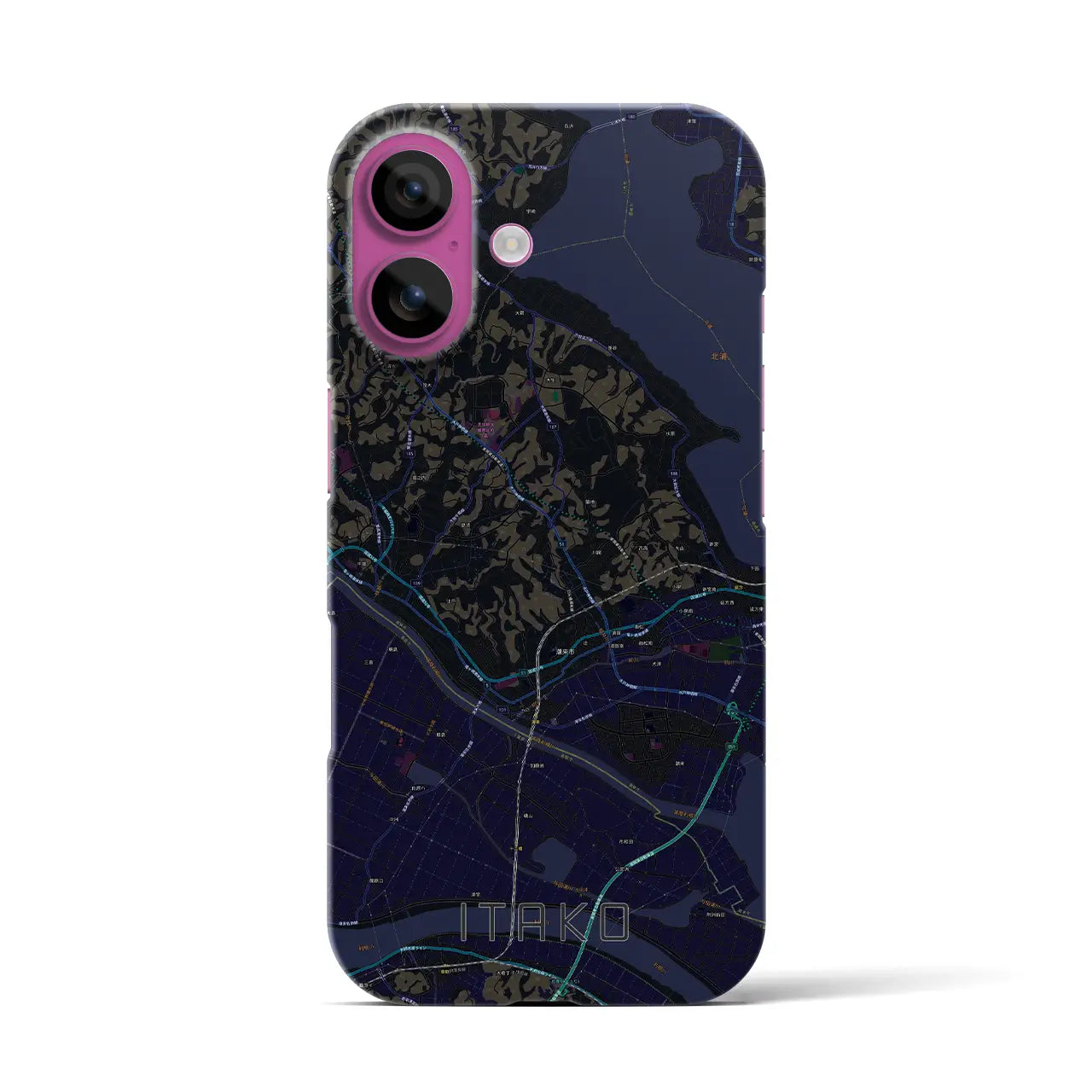 【潮来(茨城県)】地図柄iPhoneケース(バックカバータイプ)
