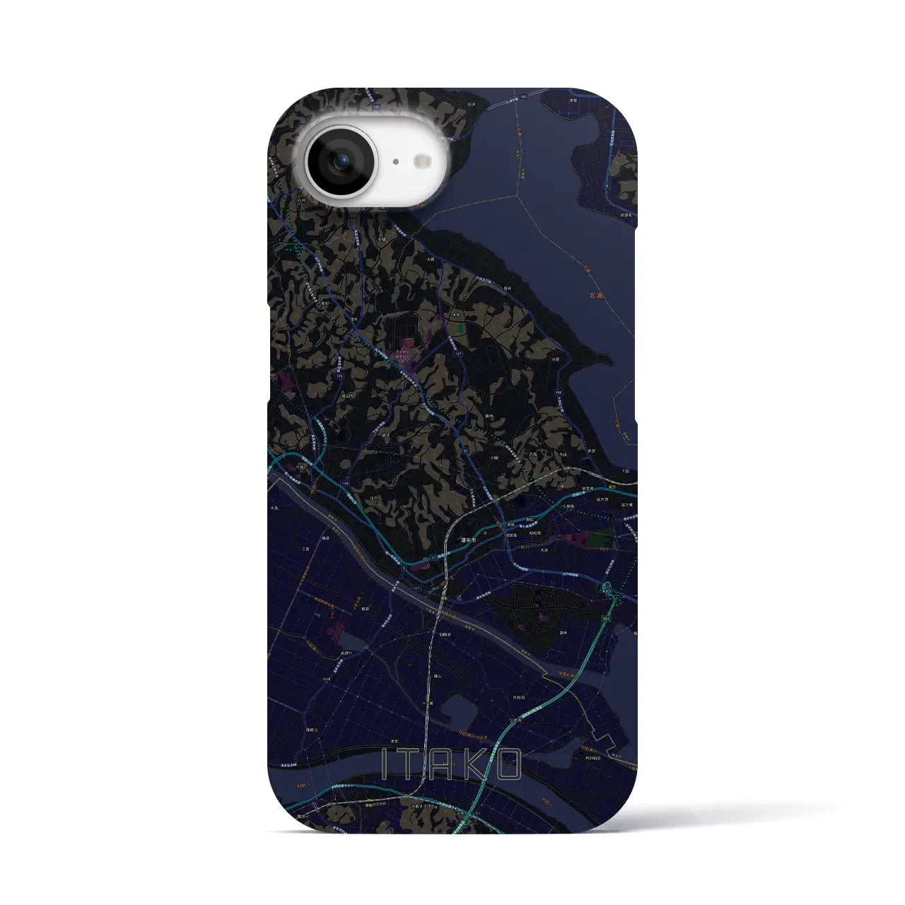 【潮来(茨城県)】地図柄iPhoneケース(バックカバータイプ)