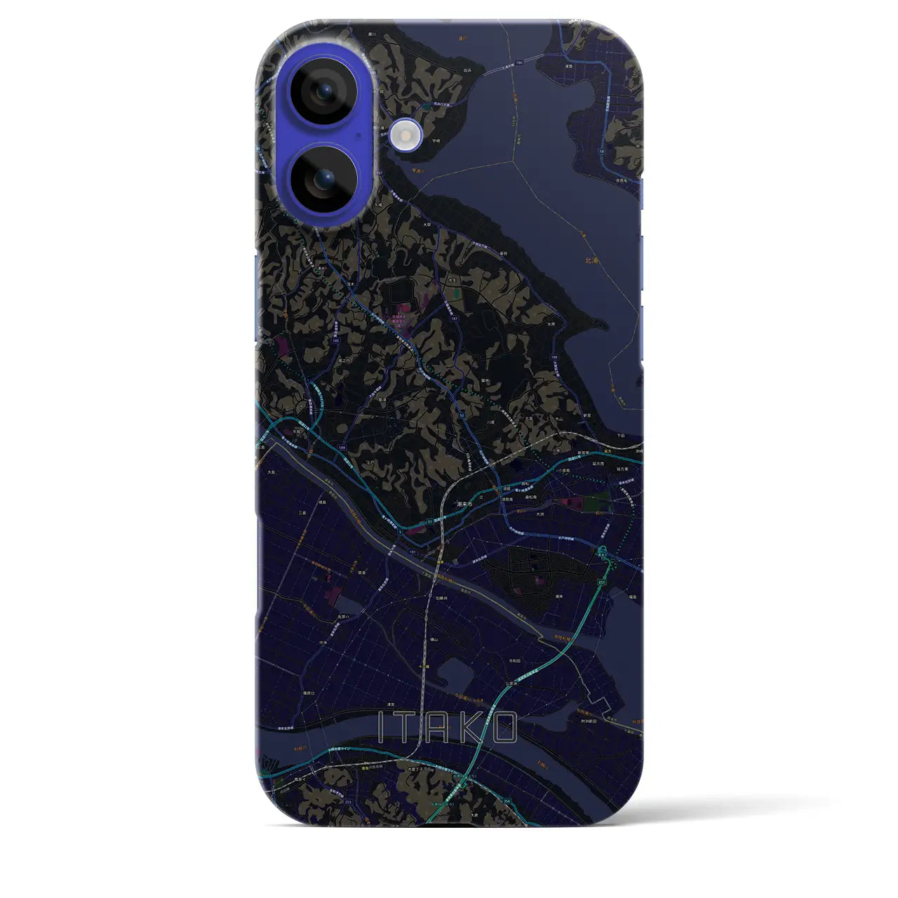 【潮来(茨城県)】地図柄iPhoneケース(バックカバータイプ)