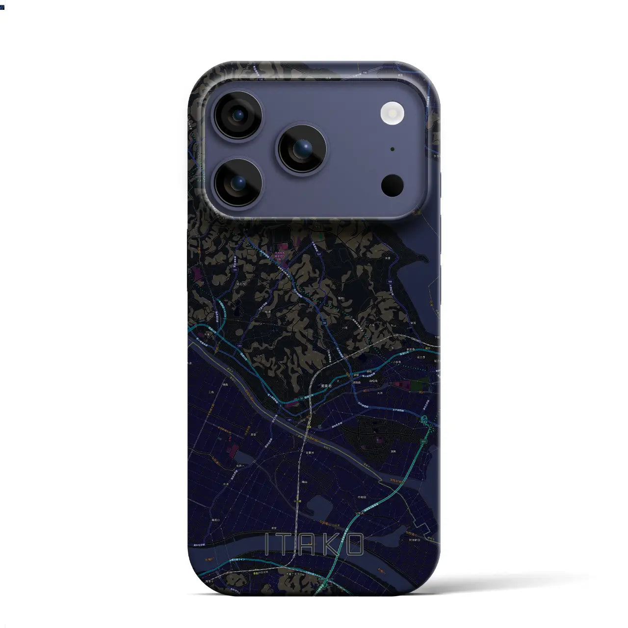 【潮来(茨城県)】地図柄iPhoneケース(バックカバータイプ)