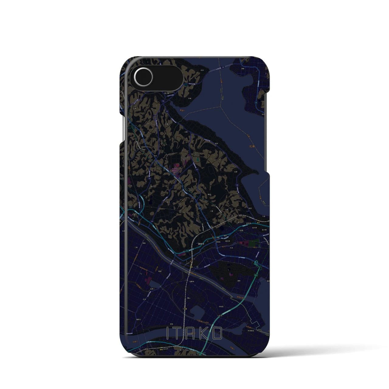【潮来(茨城県)】地図柄iPhoneケース(バックカバータイプ)