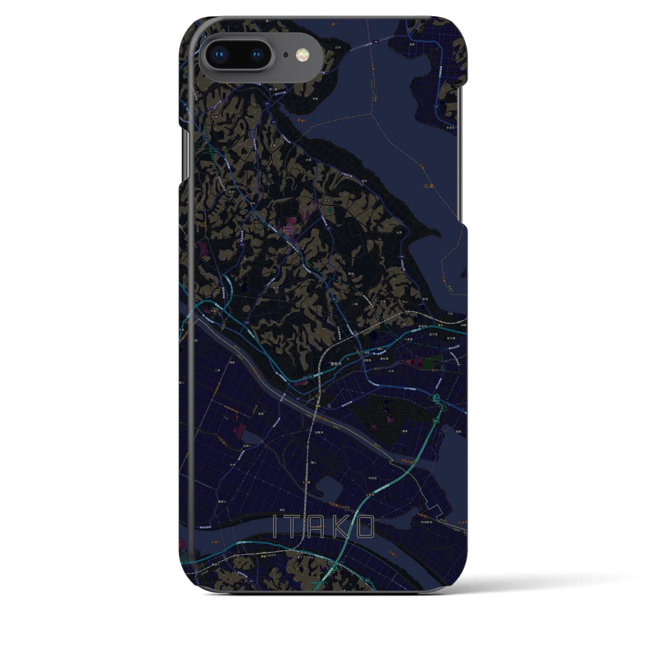 【潮来(茨城県)】地図柄iPhoneケース(バックカバータイプ)