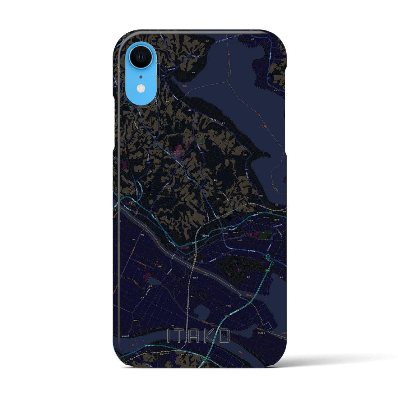 【潮来(茨城県)】地図柄iPhoneケース(バックカバータイプ)