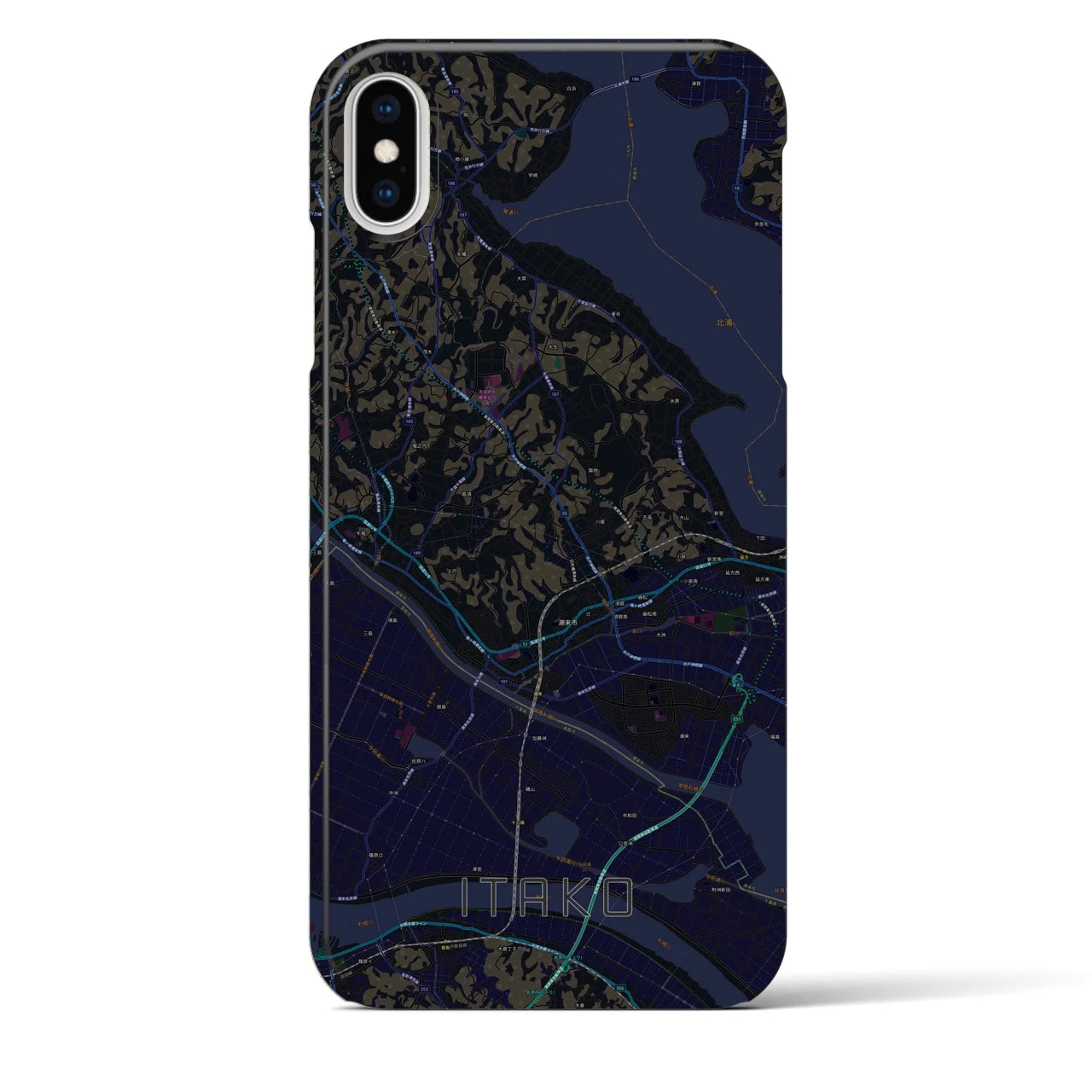 【潮来(茨城県)】地図柄iPhoneケース(バックカバータイプ)