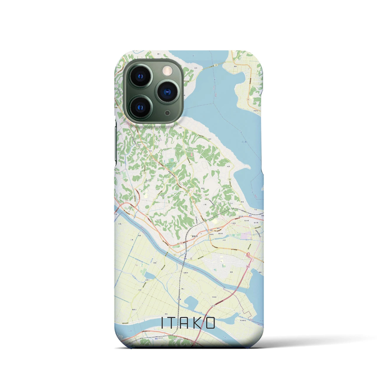 【潮来(茨城県)】地図柄iPhoneケース(バックカバータイプ)
