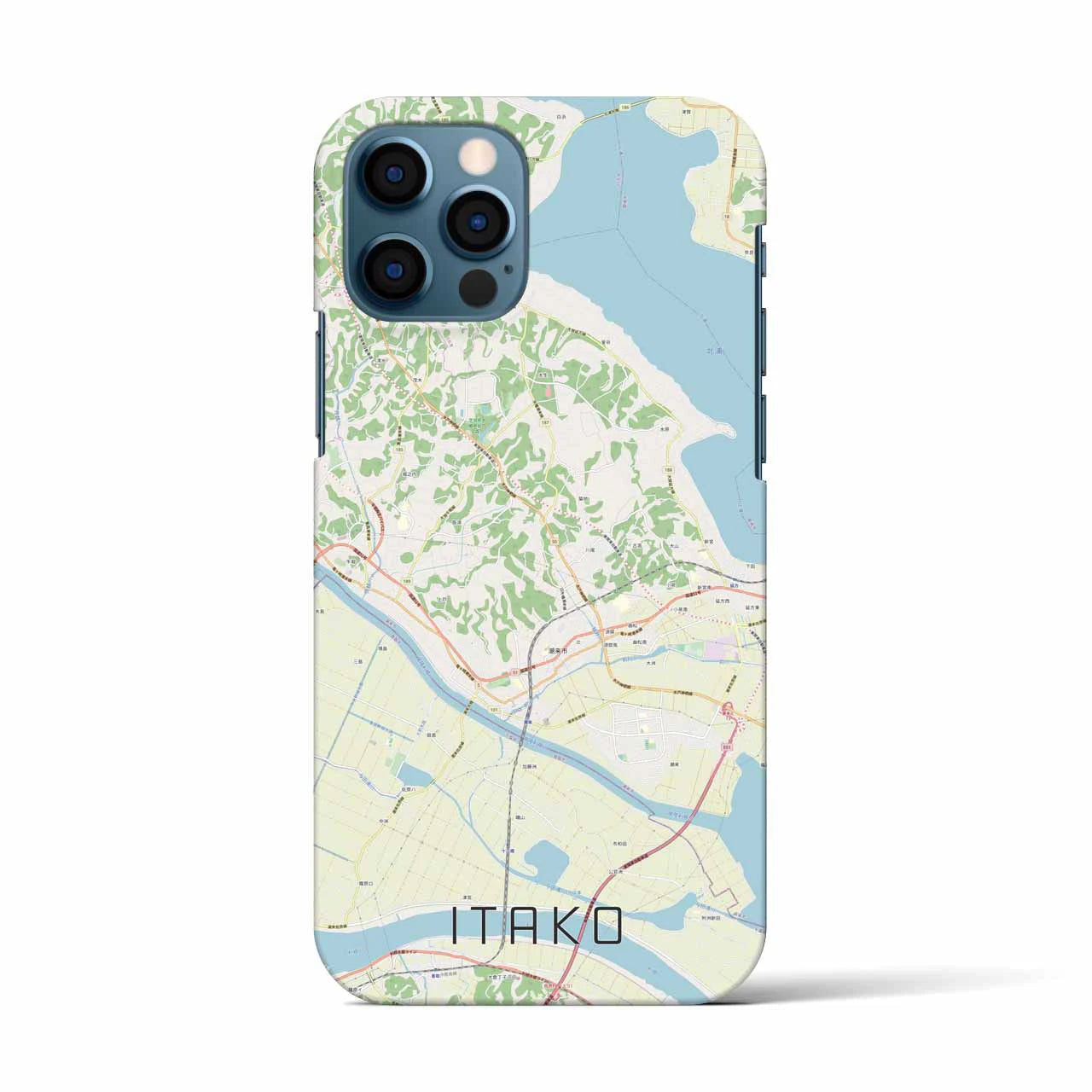【潮来(茨城県)】地図柄iPhoneケース(バックカバータイプ)