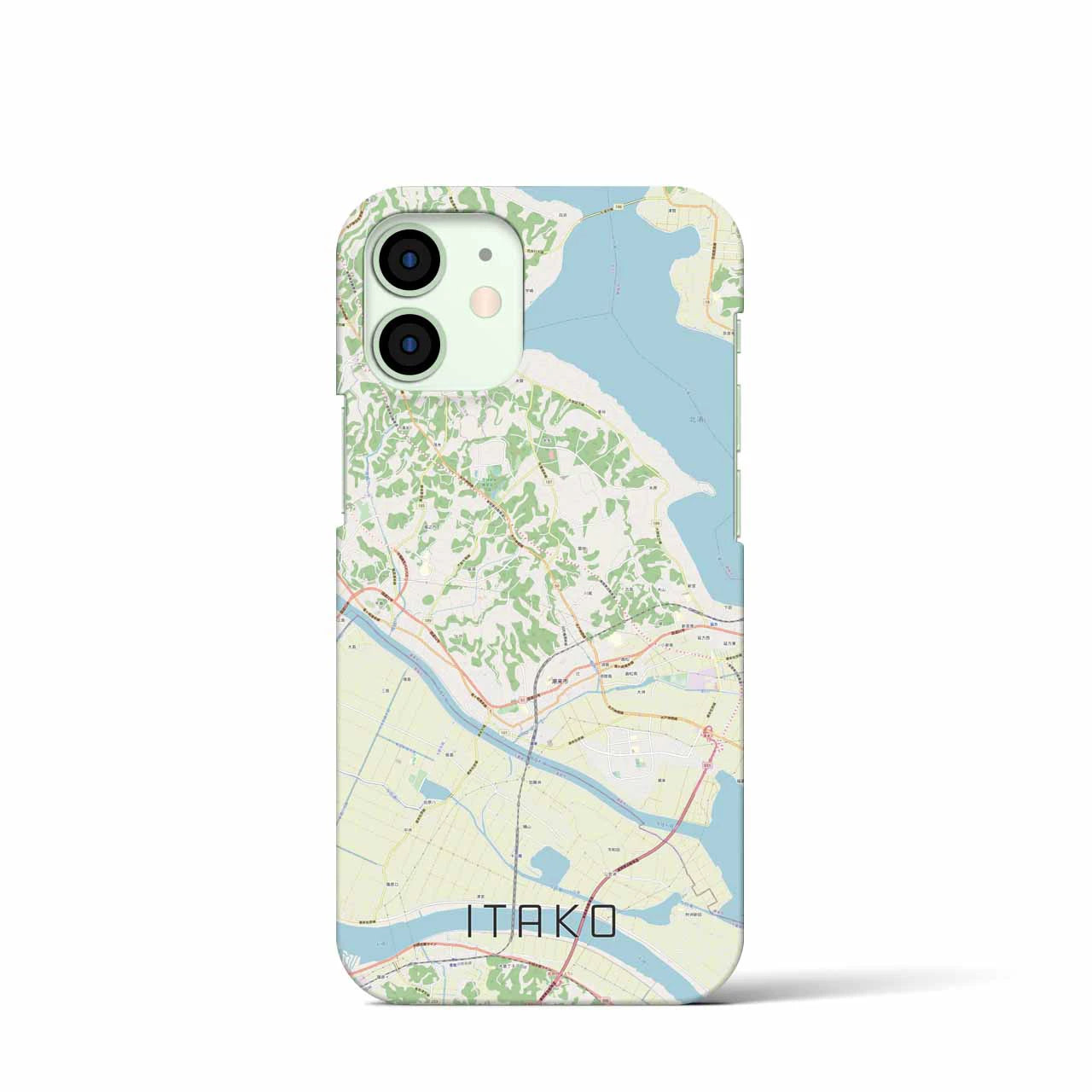 【潮来(茨城県)】地図柄iPhoneケース(バックカバータイプ)