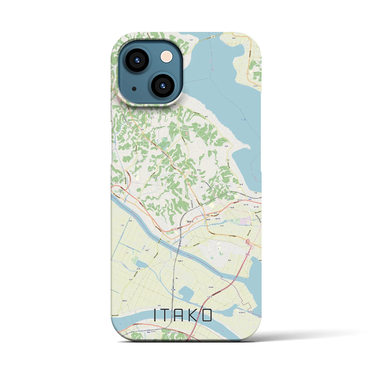 【潮来(茨城県)】地図柄iPhoneケース(バックカバータイプ)