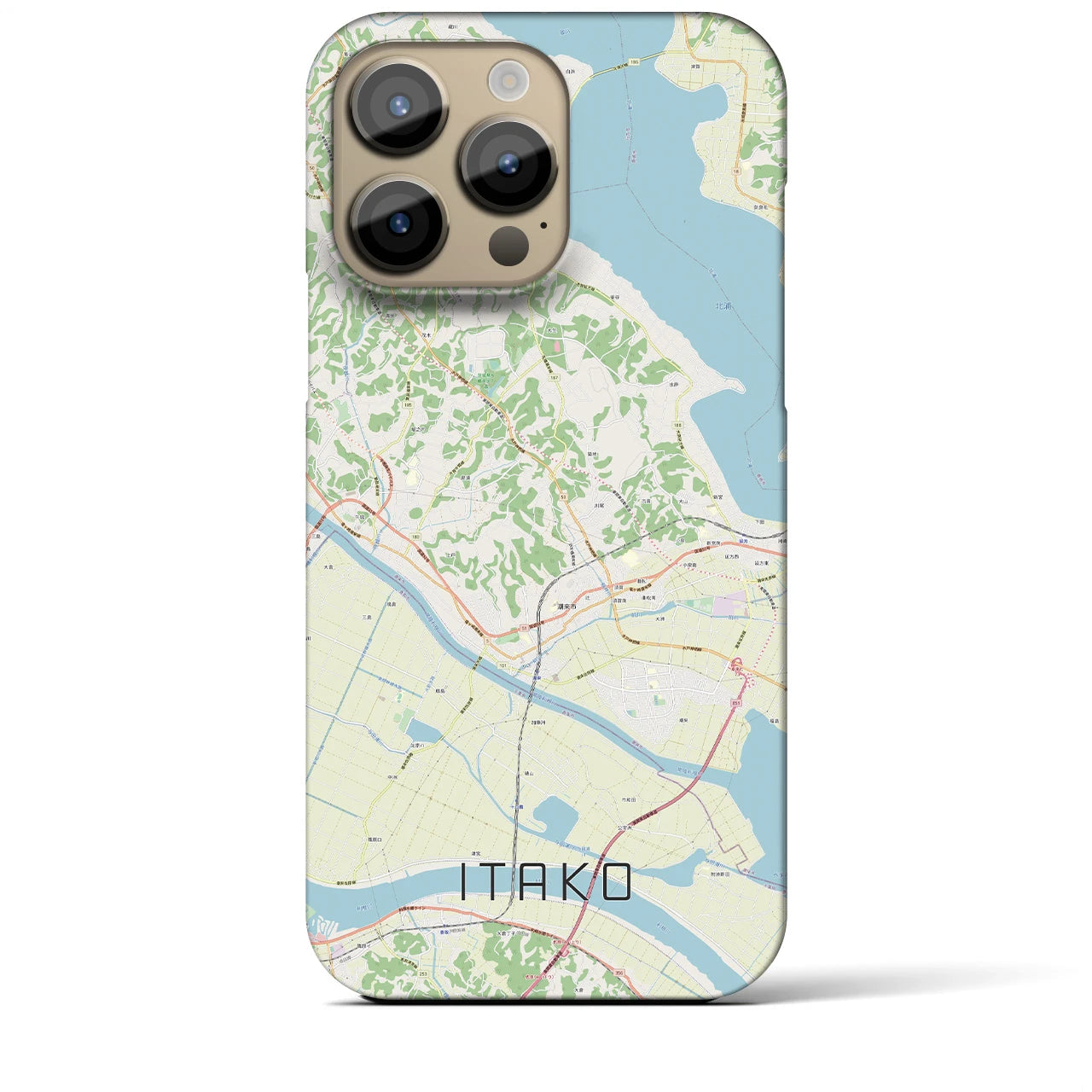 【潮来(茨城県)】地図柄iPhoneケース(バックカバータイプ)