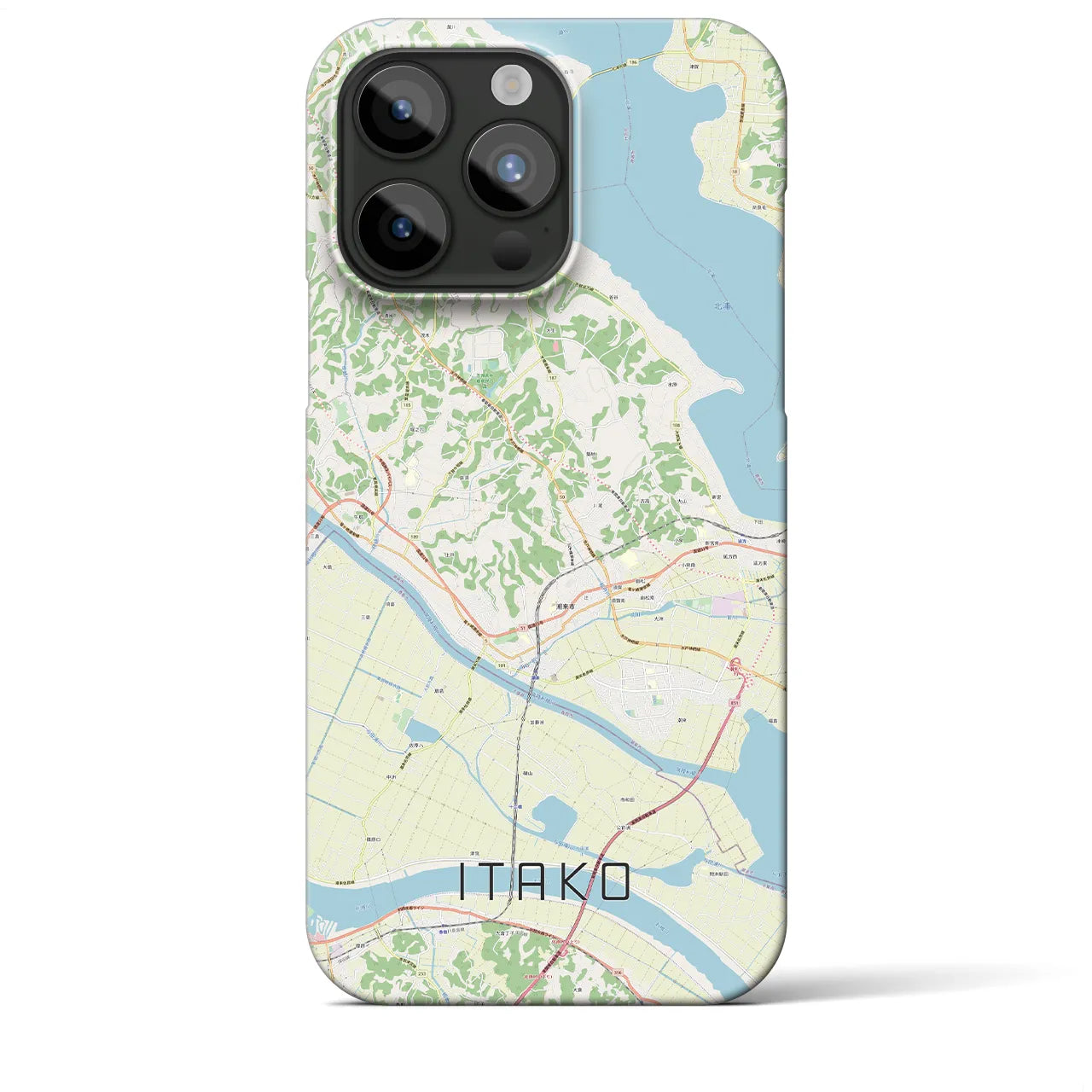 【潮来(茨城県)】地図柄iPhoneケース(バックカバータイプ)
