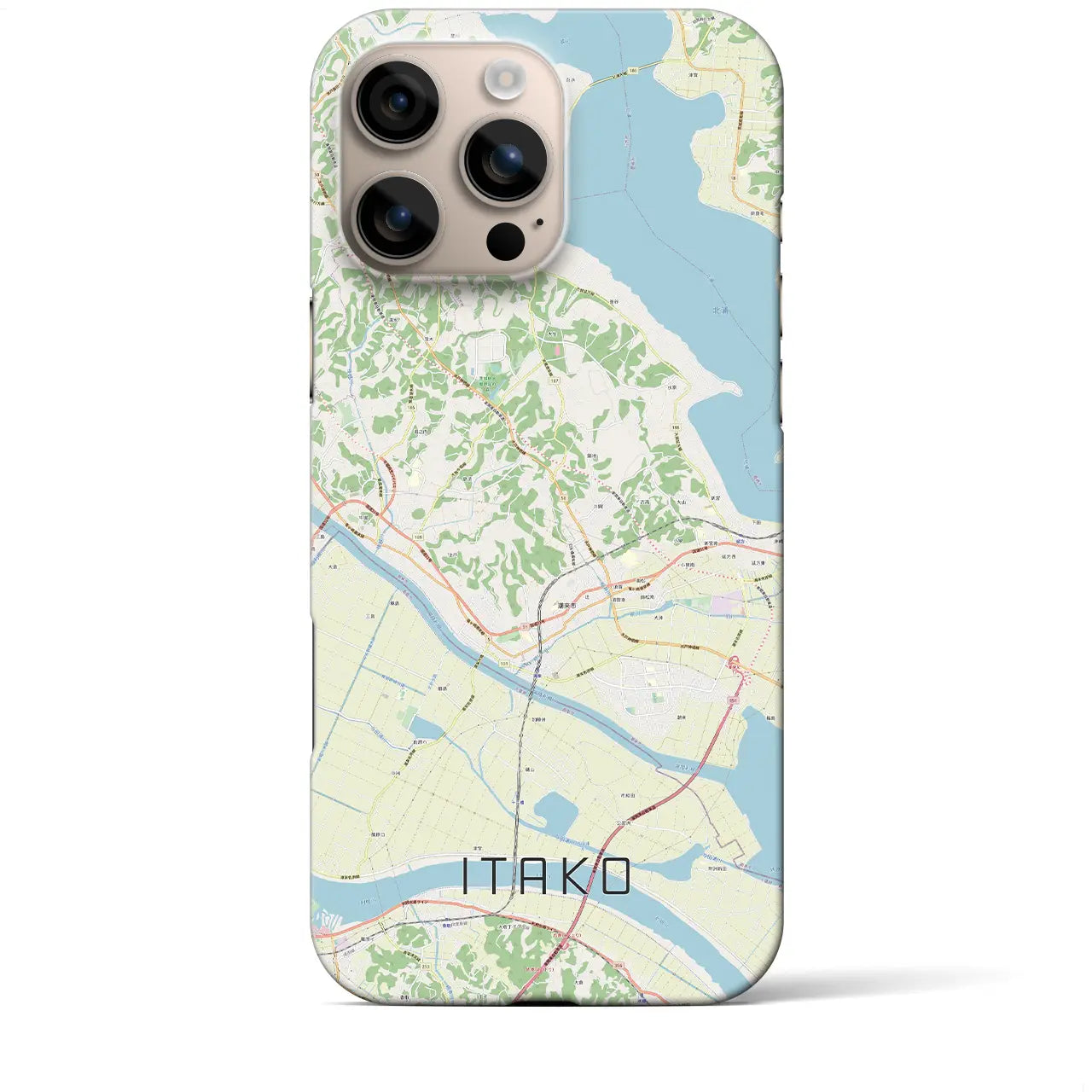 【潮来(茨城県)】地図柄iPhoneケース(バックカバータイプ)
