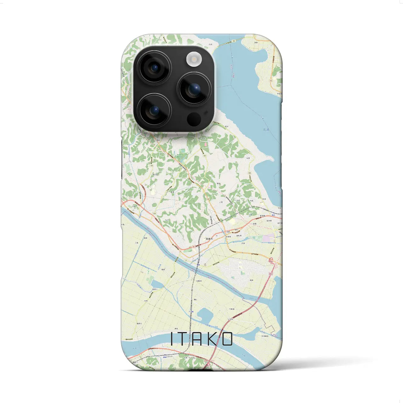 【潮来(茨城県)】地図柄iPhoneケース(バックカバータイプ)