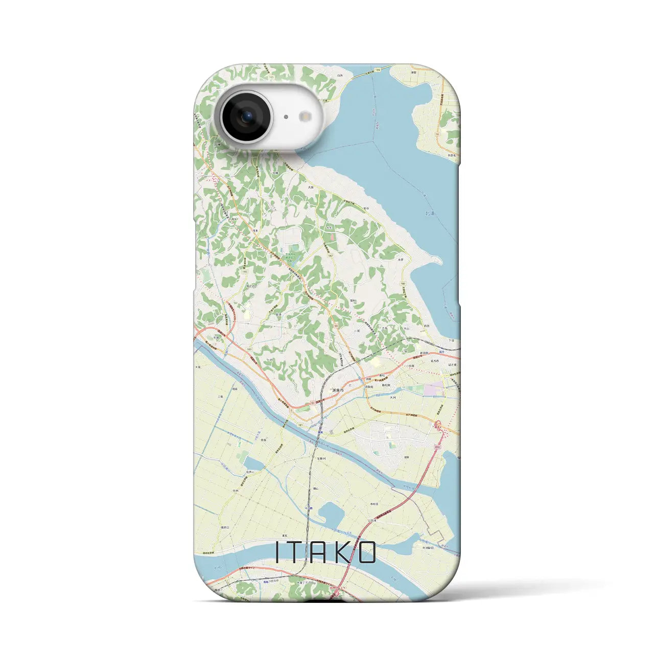 【潮来(茨城県)】地図柄iPhoneケース(バックカバータイプ)