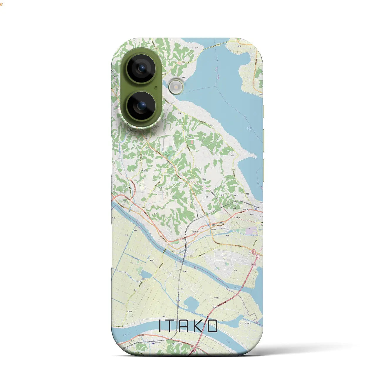 【潮来(茨城県)】地図柄iPhoneケース(バックカバータイプ)