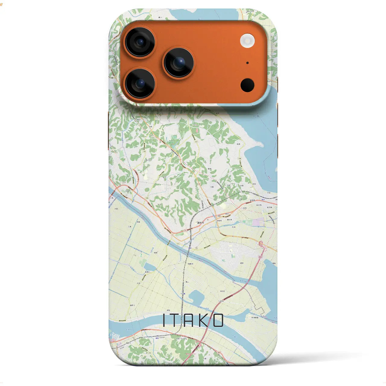 【潮来(茨城県)】地図柄iPhoneケース(バックカバータイプ)