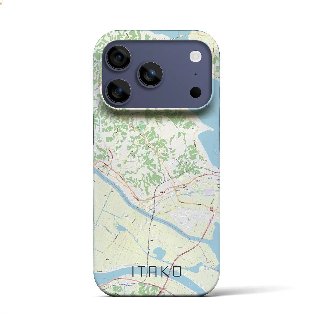 【潮来(茨城県)】地図柄iPhoneケース(バックカバータイプ)ナチュラル・iPhone 17 Pro Max 用
