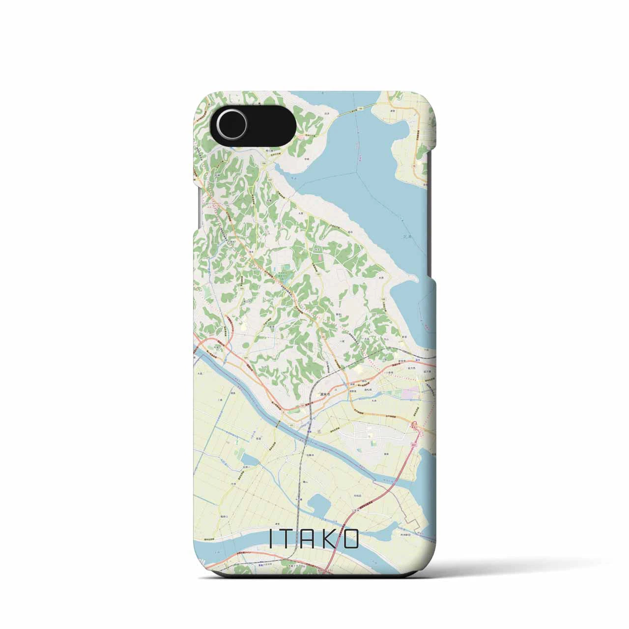 【潮来(茨城県)】地図柄iPhoneケース(バックカバータイプ)