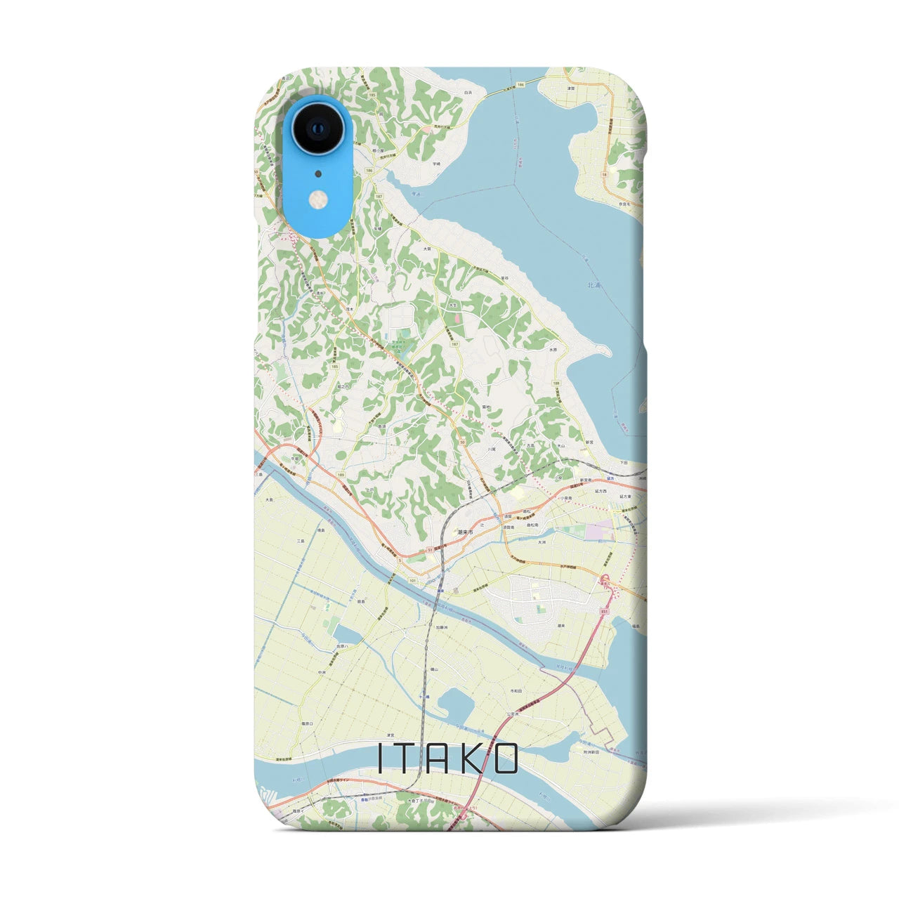 【潮来(茨城県)】地図柄iPhoneケース(バックカバータイプ)