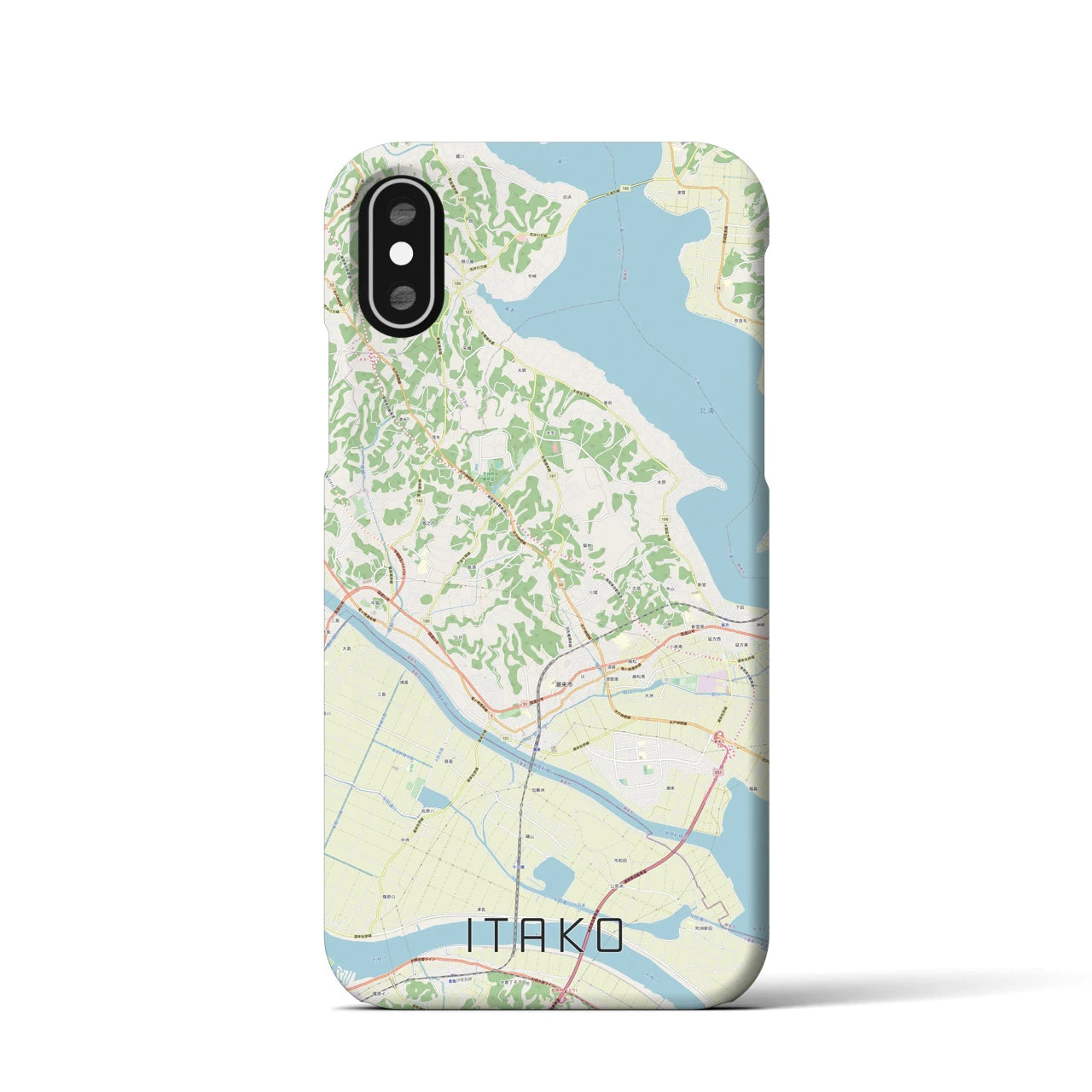 【潮来(茨城県)】地図柄iPhoneケース(バックカバータイプ)