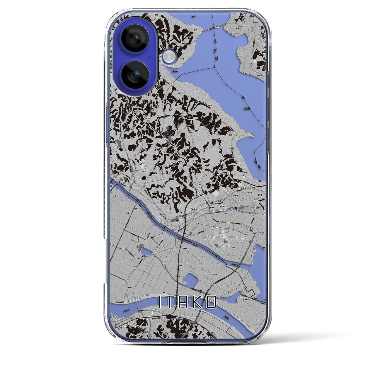 【潮来(茨城県)】地図柄iPhoneケース(クリアタイプ)