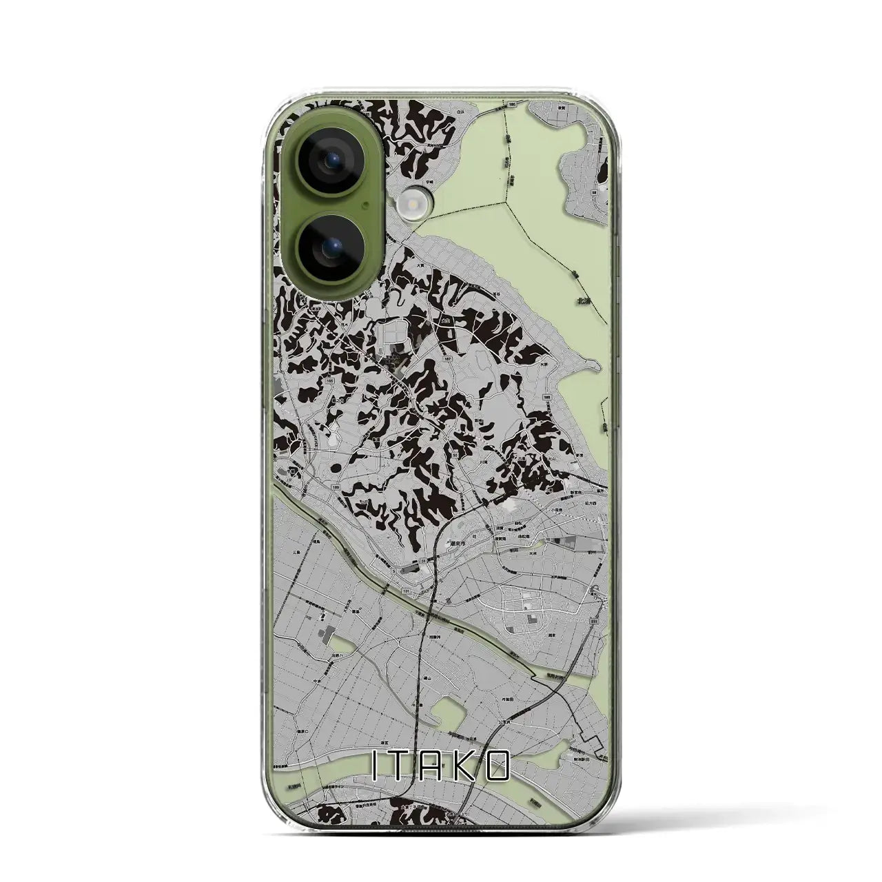 【潮来(茨城県)】地図柄iPhoneケース(クリアタイプ)