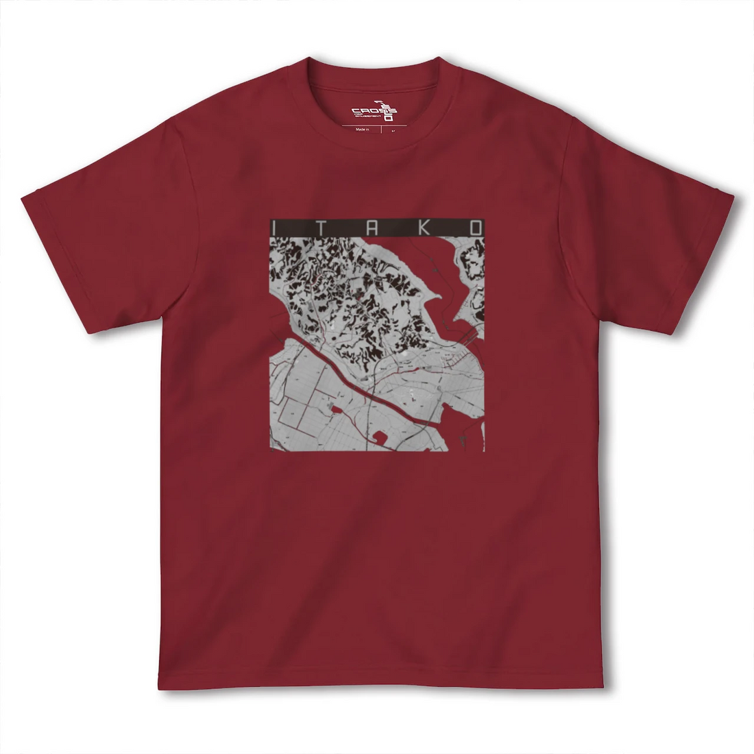 【潮来(茨城県)】地図柄ヘビーウェイトTシャツ