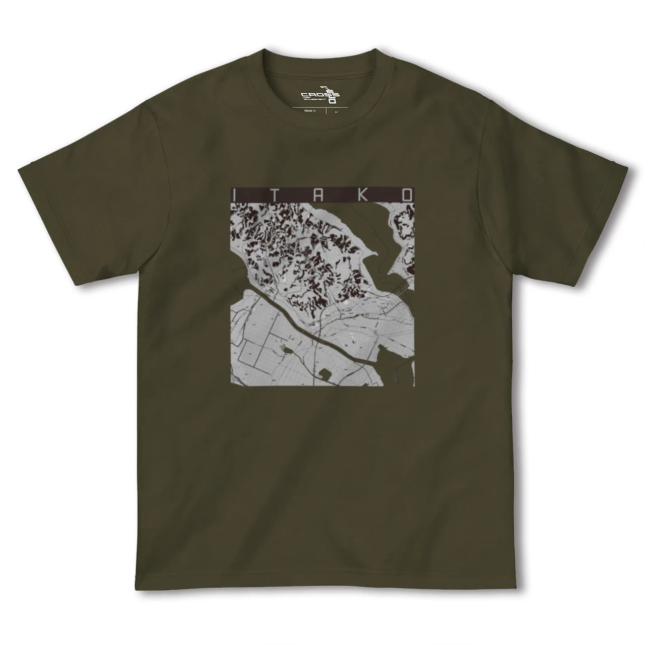 【潮来(茨城県)】地図柄ヘビーウェイトTシャツ