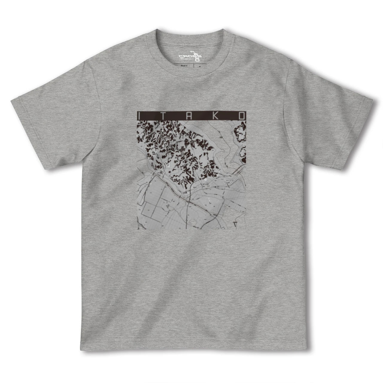 【潮来(茨城県)】地図柄ヘビーウェイトTシャツ